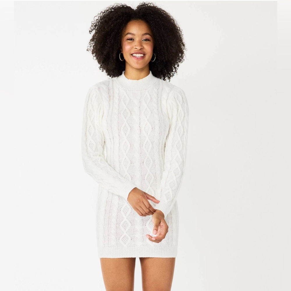 NWT Almost Famous Open Back Sweater Mini Dress